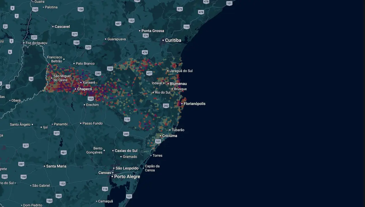 Mapa eleitoral de Valdir Colatto