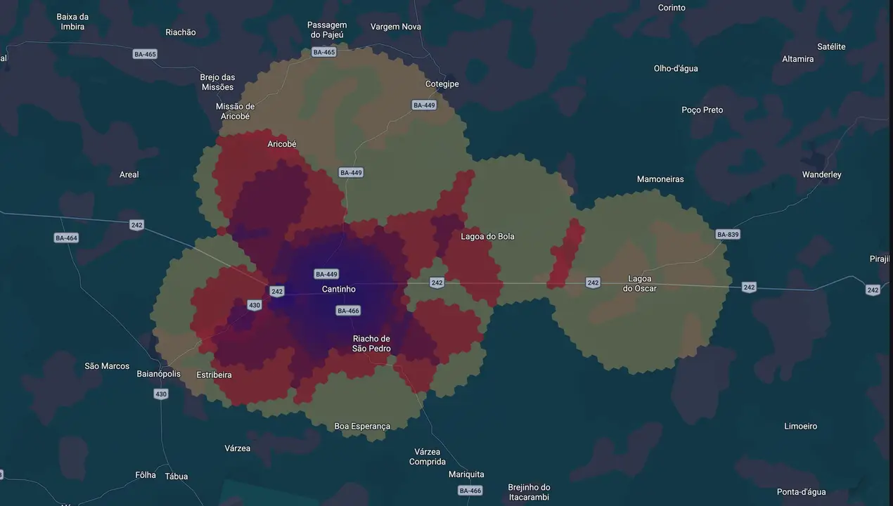 Mapa eleitoral de Valdo do Armindo