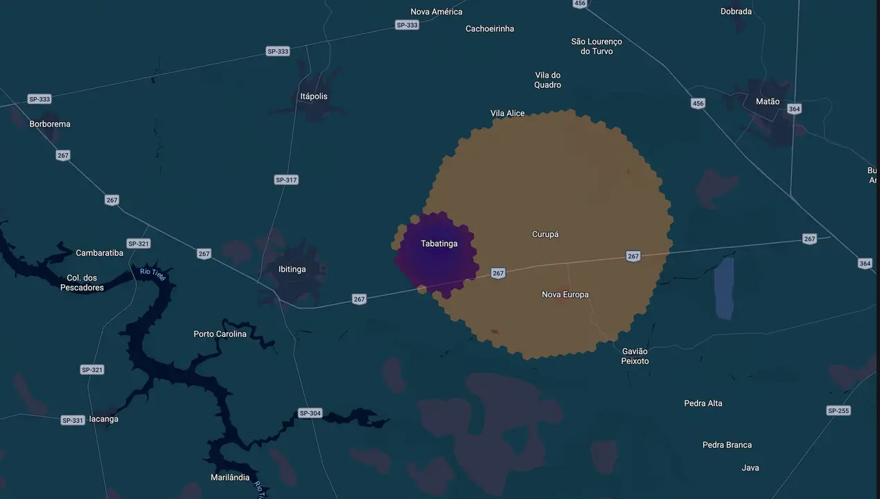 Mapa eleitoral de Valter Camargo