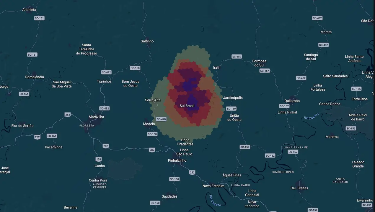 Mapa eleitoral de Vanderlei Gallina