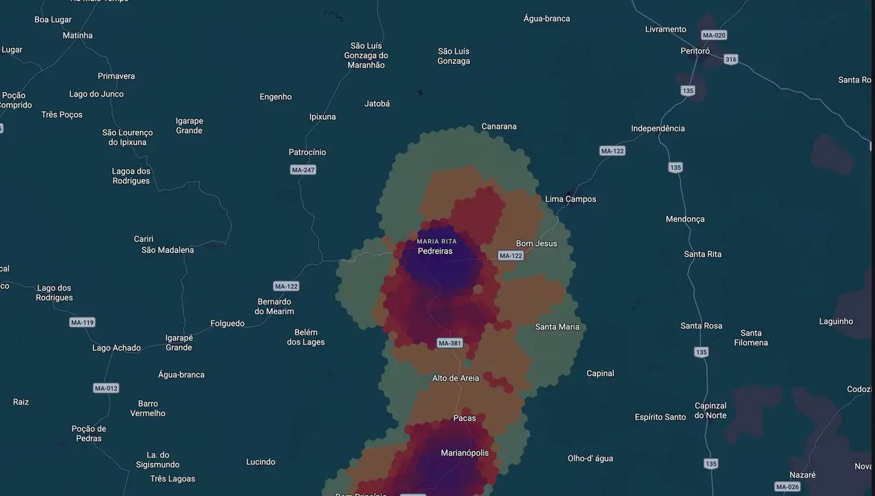 Mapa eleitoral de Vanessa Maia