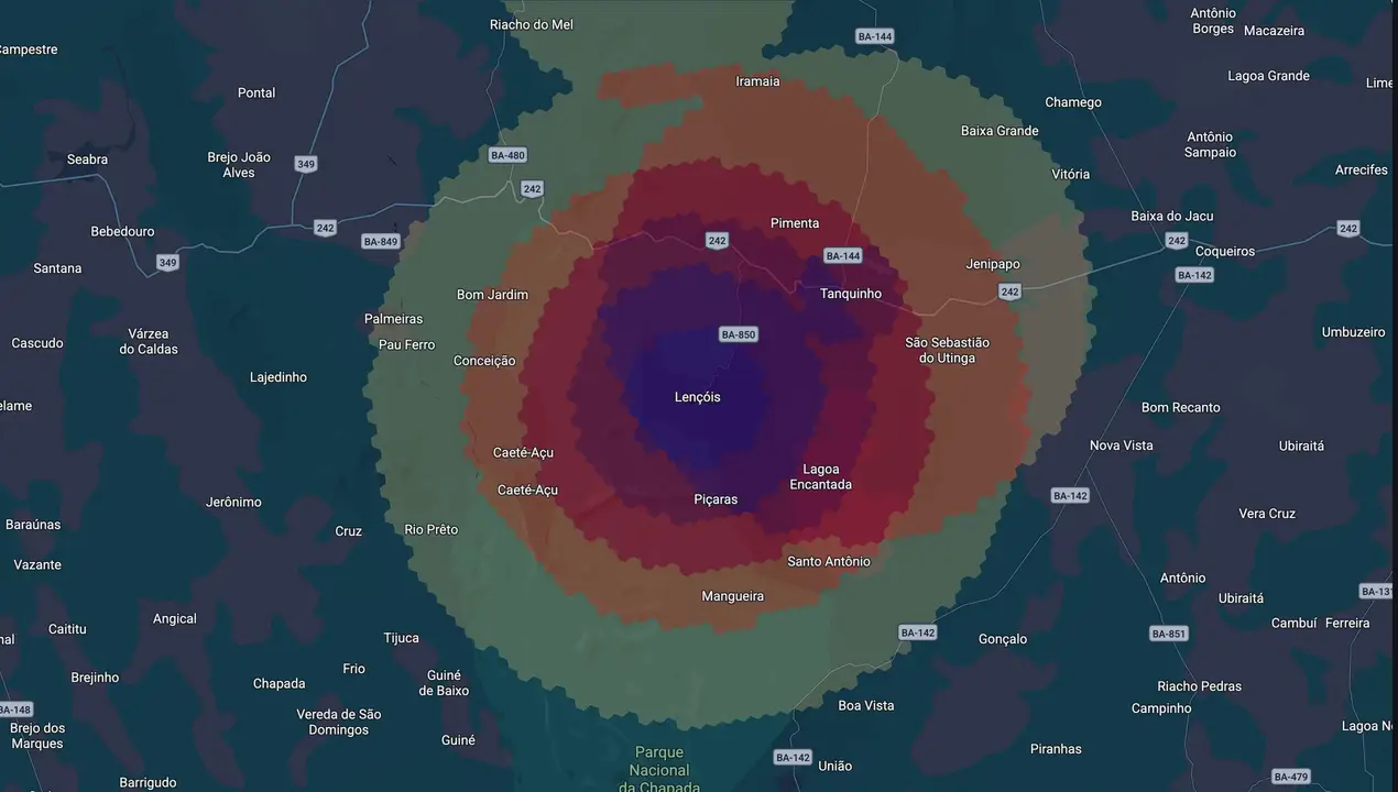 Mapa eleitoral de Vanessa Senna