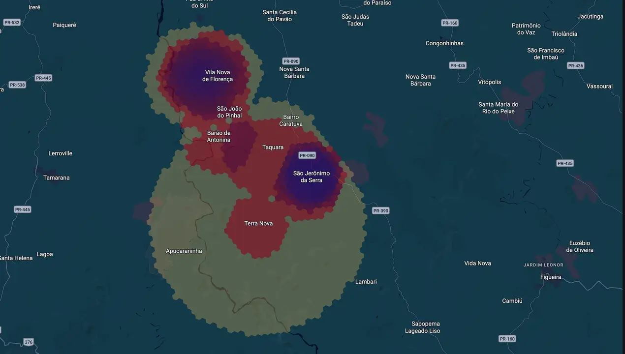Mapa eleitoral de Venicius Rosa