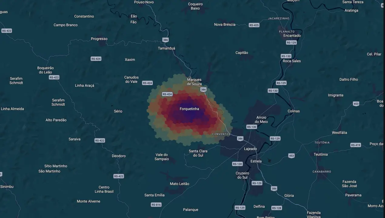Mapa eleitoral de Vianei