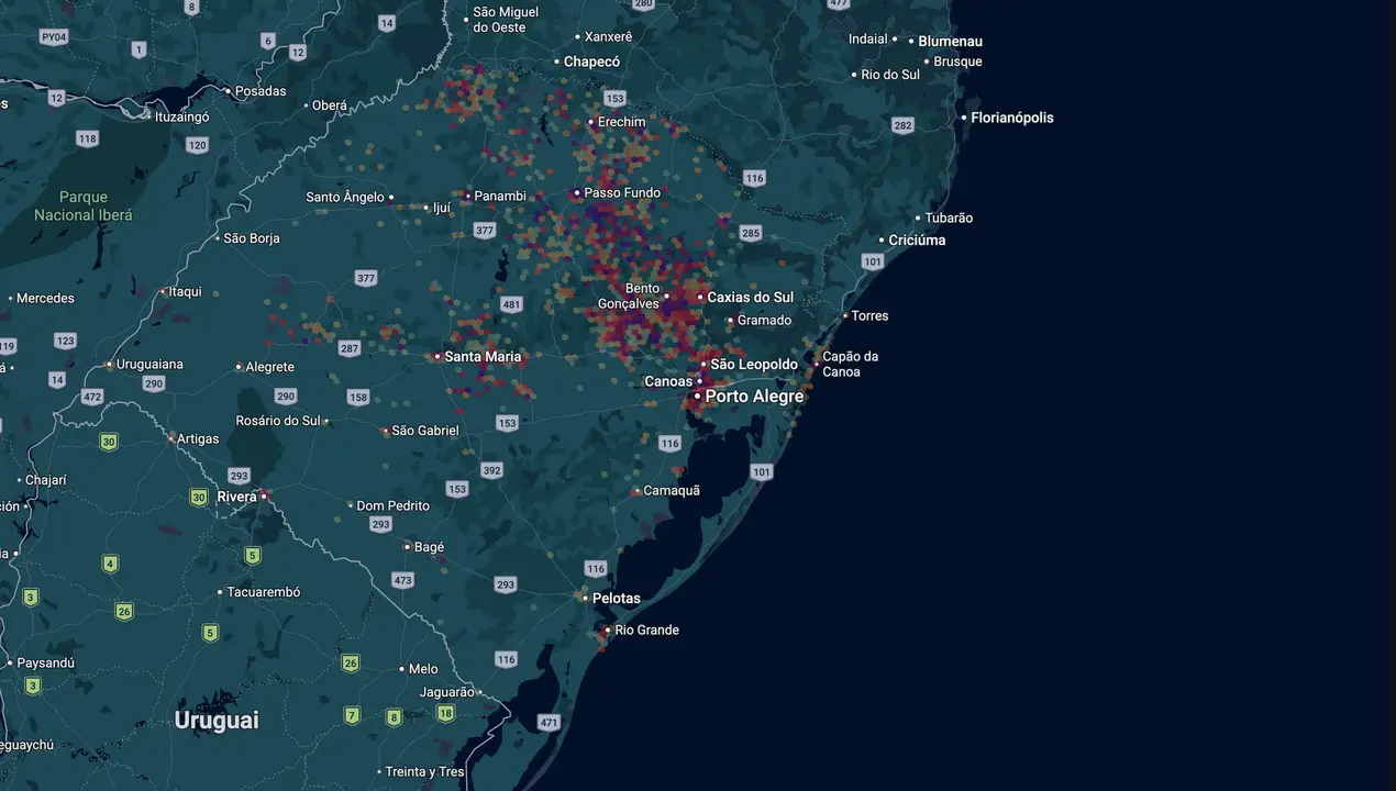Mapa eleitoral de Vilmar Zanchin