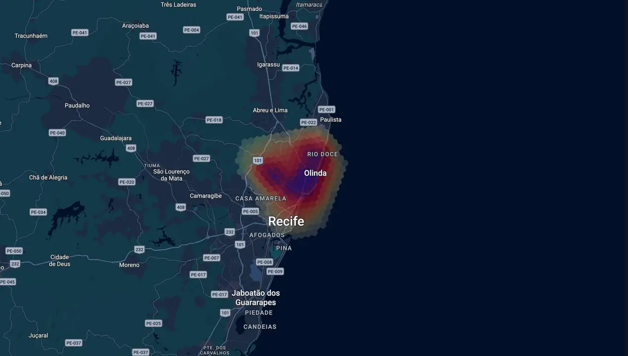 Mapa eleitoral de Vinicius Castello