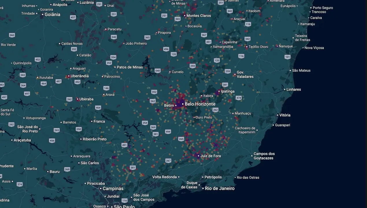 Mapa eleitoral de Wadson Ribeiro