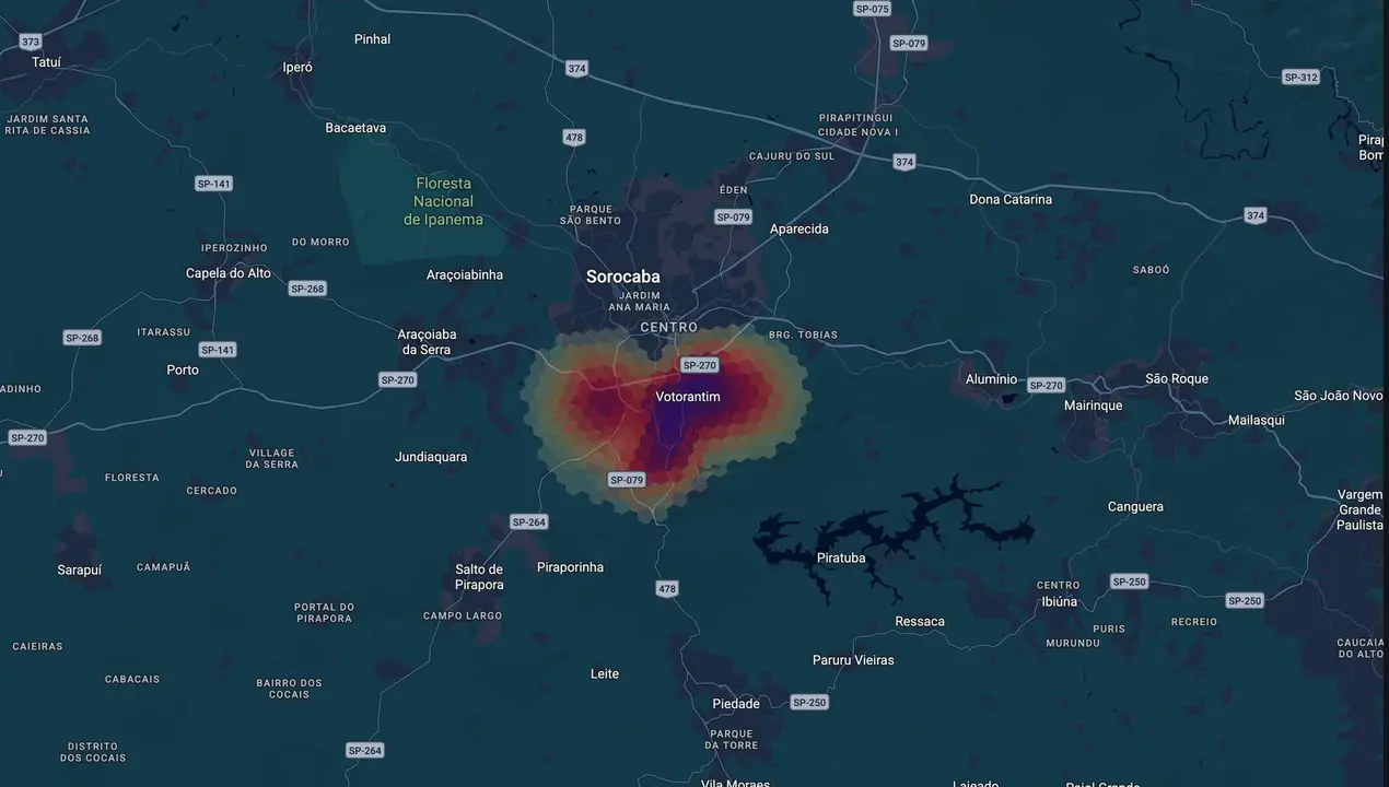 Mapa eleitoral de Weber Manga