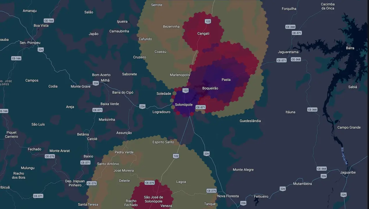 Mapa eleitoral de Webston Pinheiro