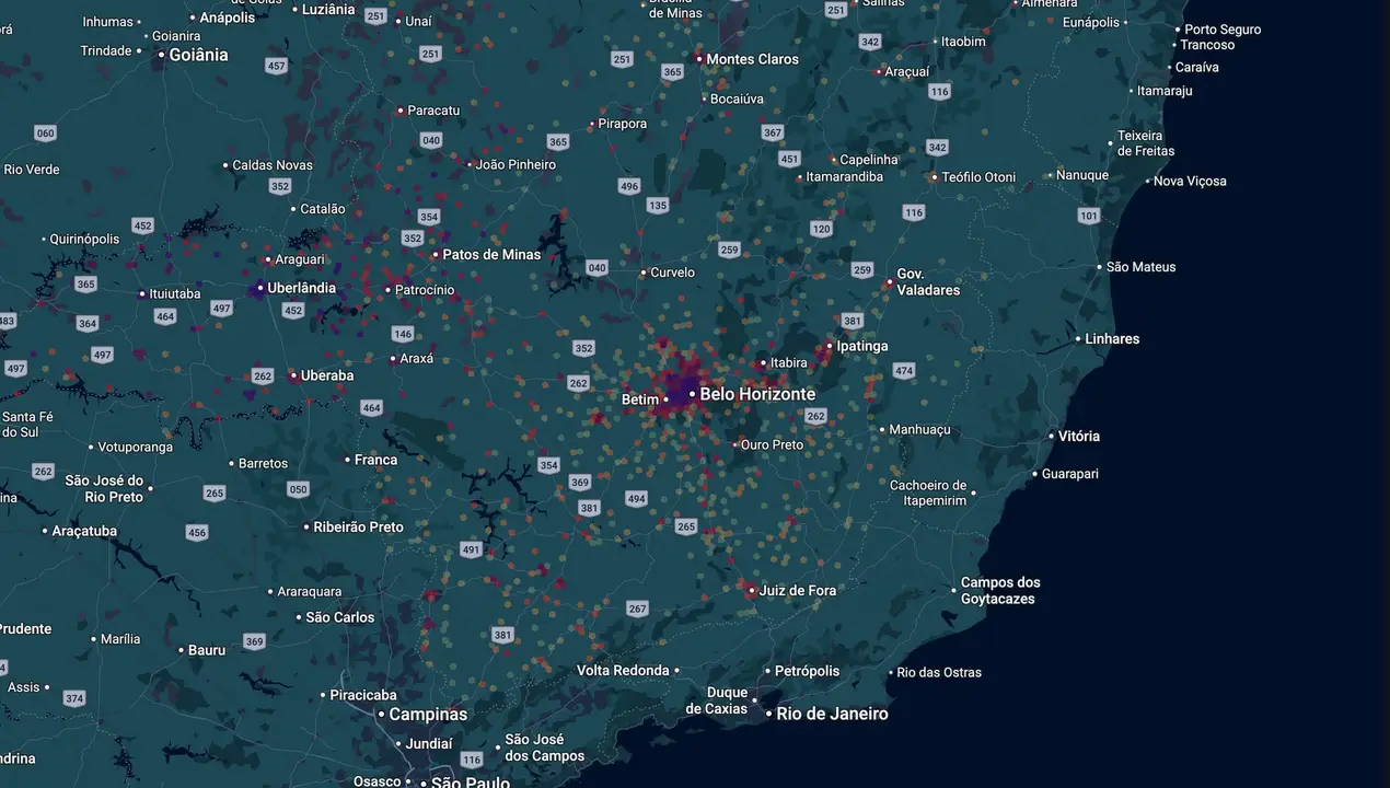 Mapa eleitoral de Weliton Prado