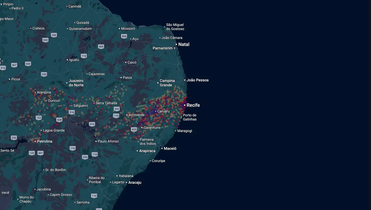 Mapa eleitoral de Wolney Queiroz