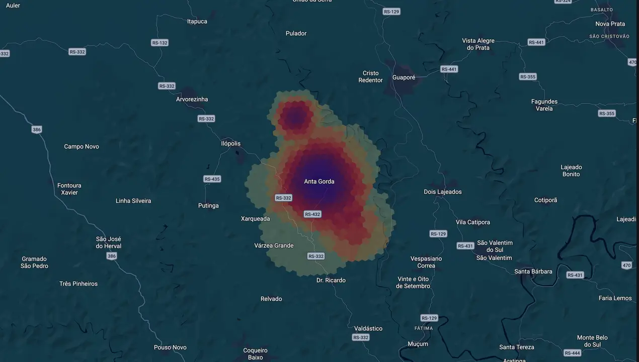 Mapa eleitoral de Xico Frighetto