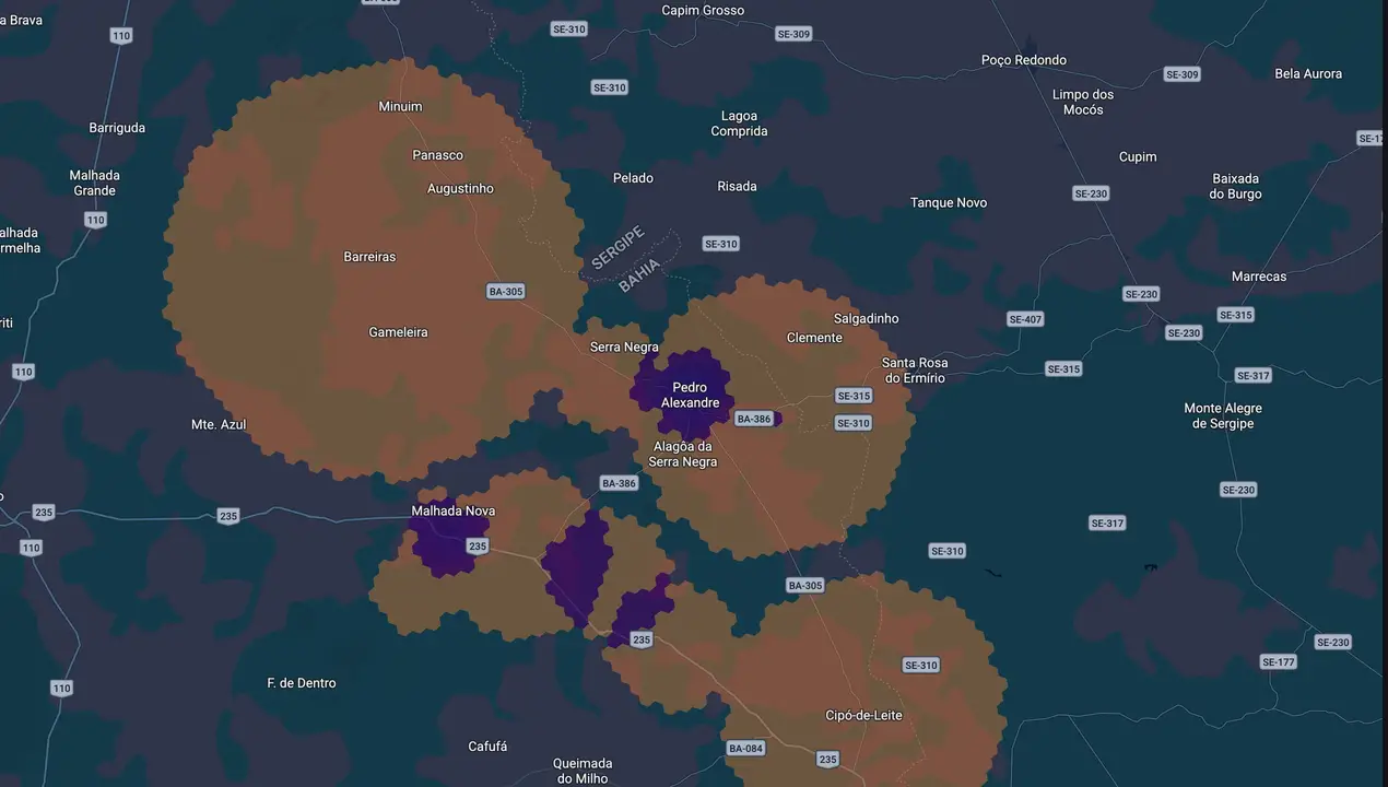 Mapa eleitoral de Yuri Andrade