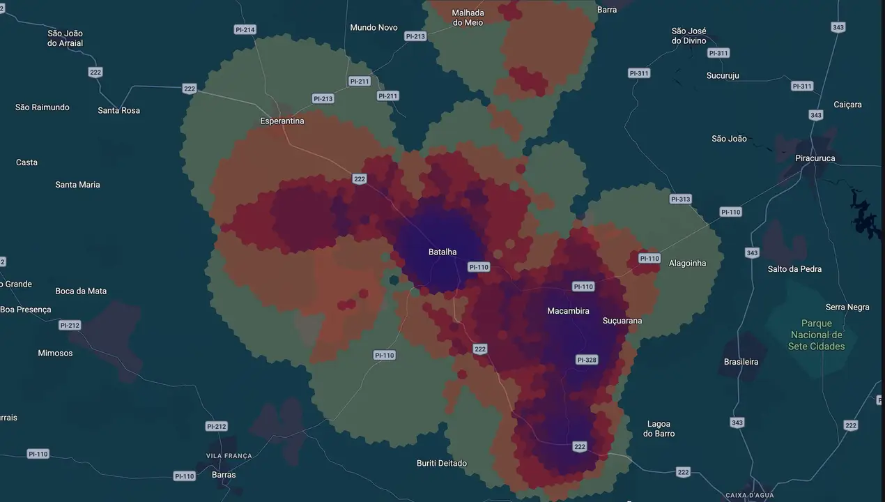 Mapa eleitoral de Zé Luiz do Frango