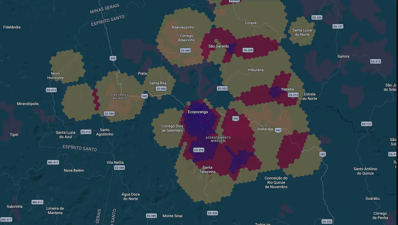 Mapa eleitoral de Zé Luiz Mendes